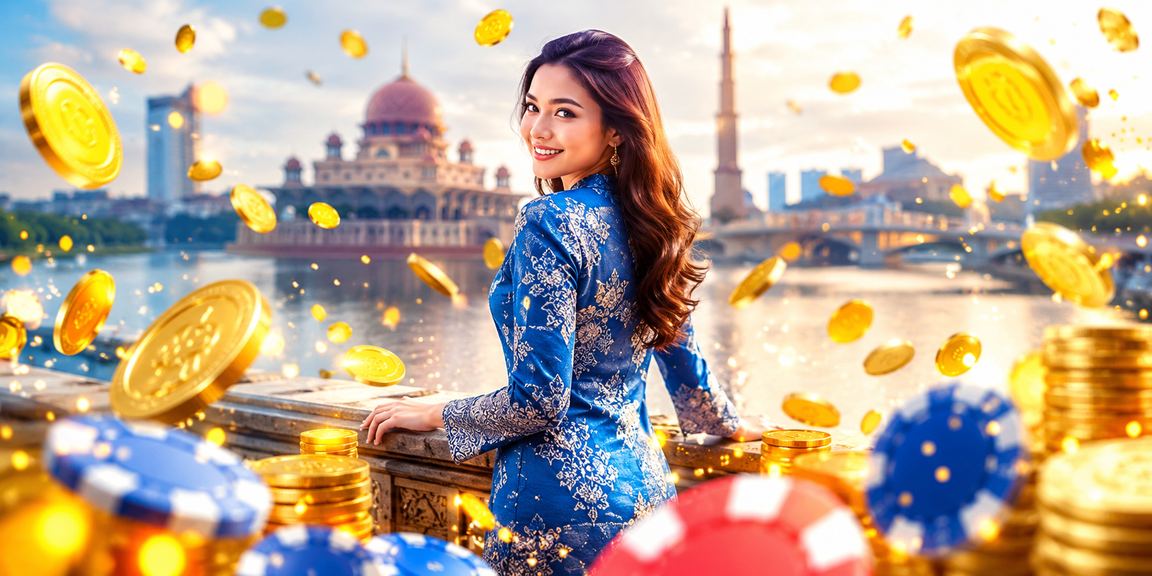 Wanita menerima bonus cashback di platform permainan