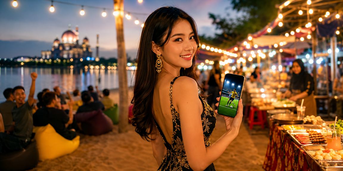 Pengguna menggunakan telefon mudah alih untuk bertaruh sukan di Putrajaya